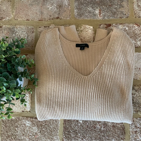 J. Crew Sweaters - J. Crew | Women's Tan V-Neck Sweater